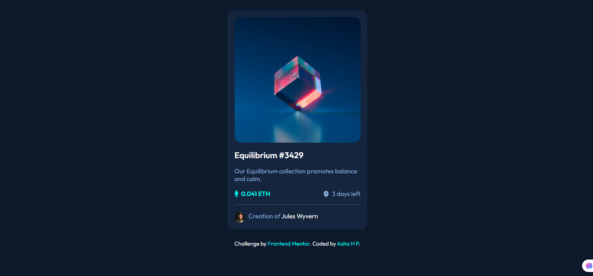 NFT Preview Card Screenshot